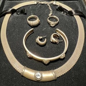 Joseph Esposito Jewelry Set 925, CZ stone (necklace bracelets earrings 2 rings)